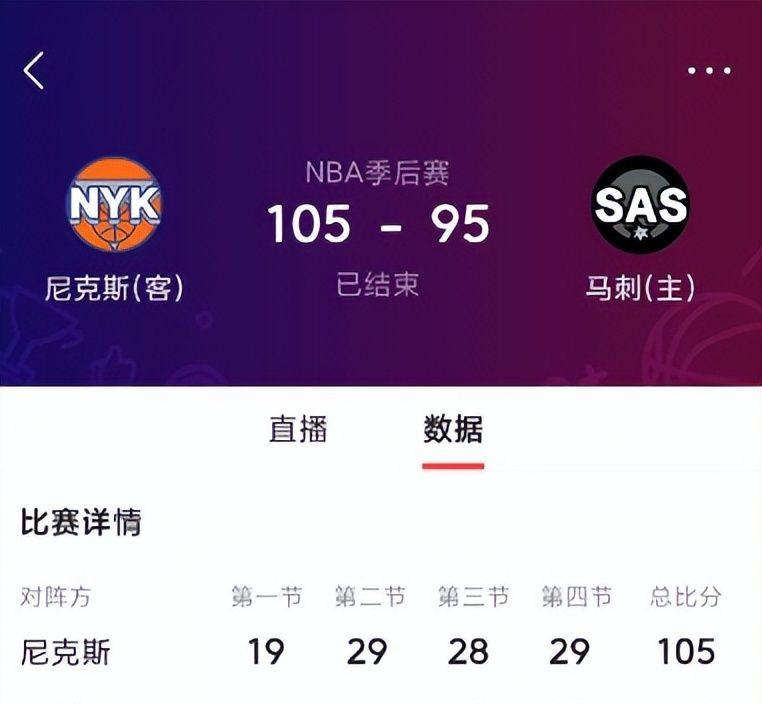 开云下载-NBA总决赛G1大比分0-1!马刺完败尼克斯!文班亚马狂砍26分难救主